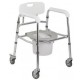 MOBILE COMMODE CUM SHOWER CHAIR With WHEELS